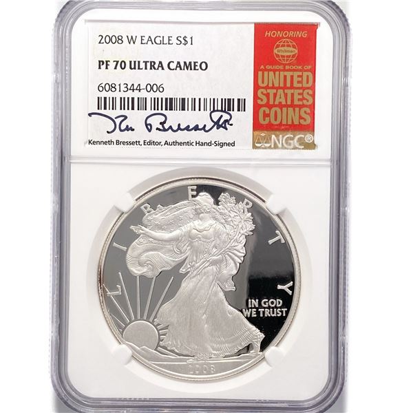 2008-W ASE Bressett Signed NGC PF70 UC