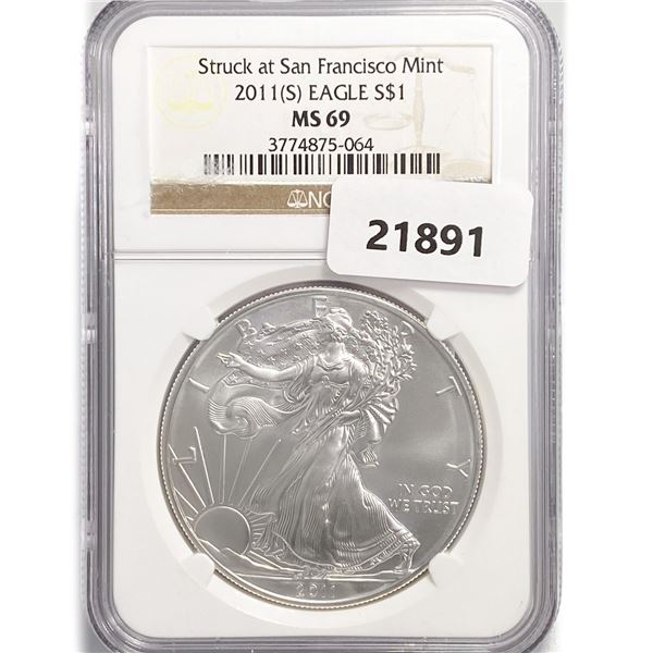 2011(S) American Silver Eagle NGC MS69