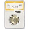 Image 1 : 1934 Washington Silver Quarter PGA MS65