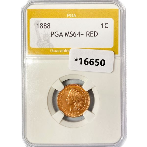 1888 Indian Head Cent PGA MS64+ RED
