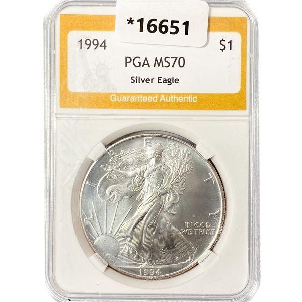 1994 American Silver Eagle PGA MS70