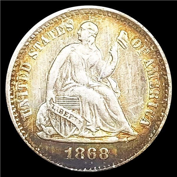 1868-S Seated Liberty Half Dime CLOSELY UNC