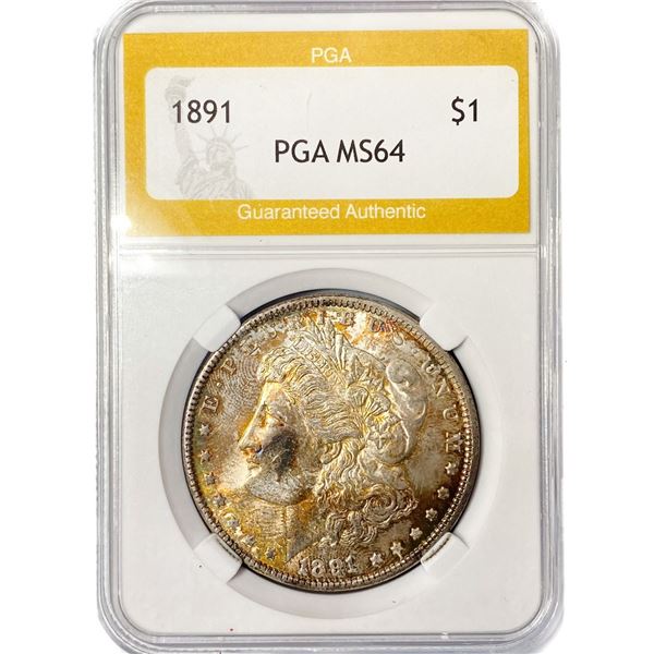 1891 Morgan Silver Dollar PGA MS64