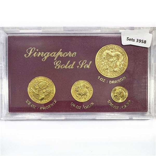1984 Singapore Gold Set 1.85oz (4 Coins)