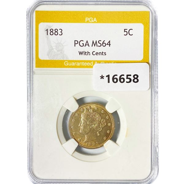 1883 Liberty Victory Nickel PGA MS64 w/ Cents
