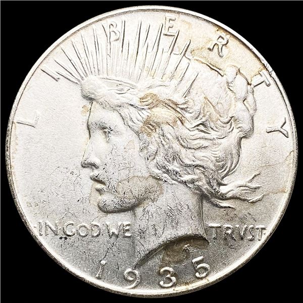 1935 Silver Peace Dollar NEARLY UNCIRCULATED