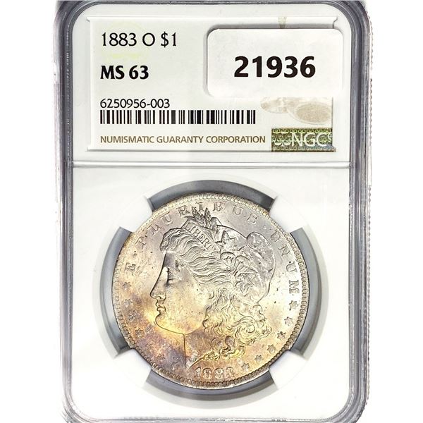 1883-O Morgan Silver Dollar NGC MS63