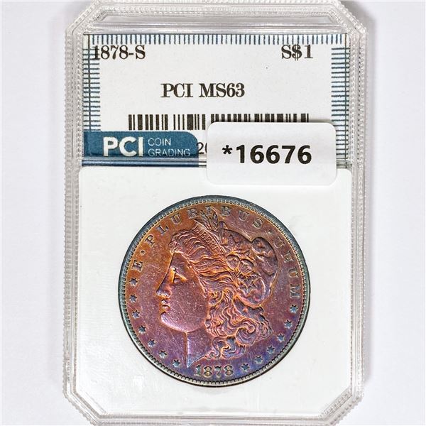 1878-S Morgan Silver Dollar PCI MS63