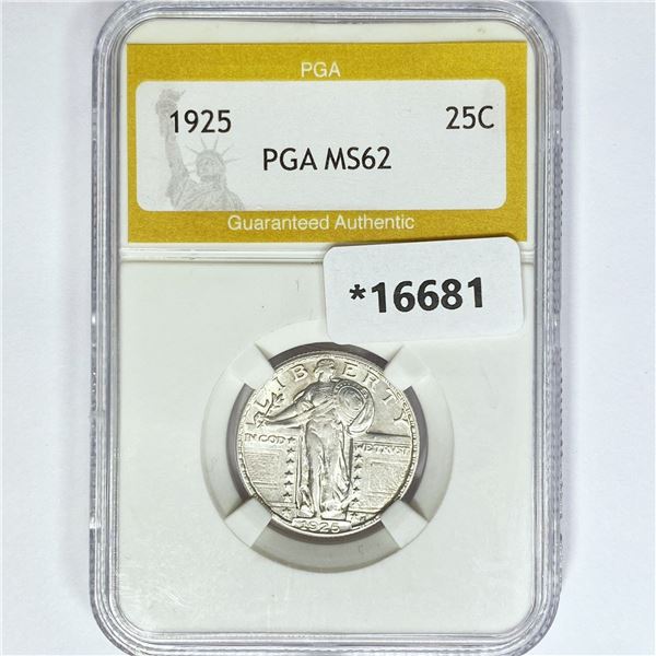 1925 Standing Liberty Quarter PGA MS62