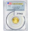 Image 1 : 2022 $5 1/10oz American Gold Eagle PCGS MS70