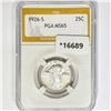 Image 1 : 1926-S Standing Liberty Quarter PGA MS65