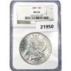 Image 1 : 1887 Morgan Silver Dollar NGC MS62