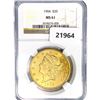 Image 1 : 1904 $20 Gold Double Eagle NGC MS61
