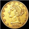 Image 1 : 1881 $5 Gold Half Eagle LIGHTLY CIRCULATED