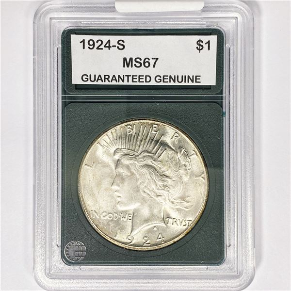 1924-S Silver Peace Dollar GG MS67