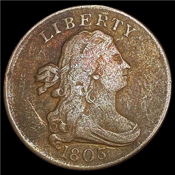 1803 Draped Bust Half Cent NICELY CIRCULATED