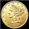 Image 1 : 1880 $5 Gold Half Eagle UNCIRCULATED