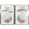 Image 1 : 2007, 2009 (2) American Silver Eagles NGC MS70