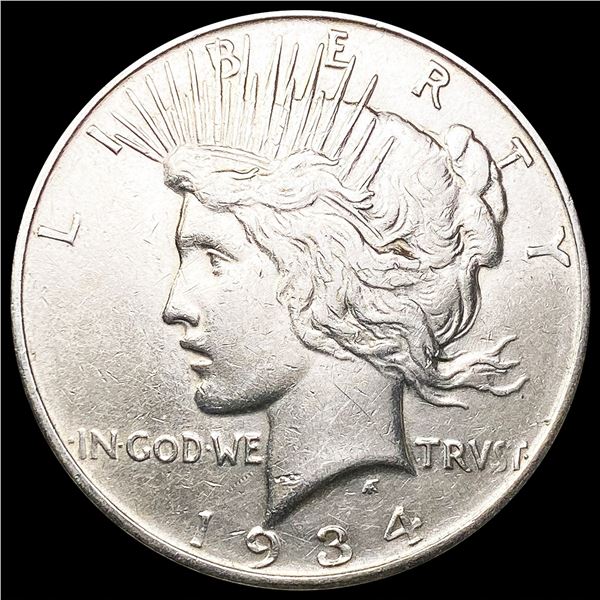 1934-D Silver Peace Dollar NEARLY UNCIRCULATED