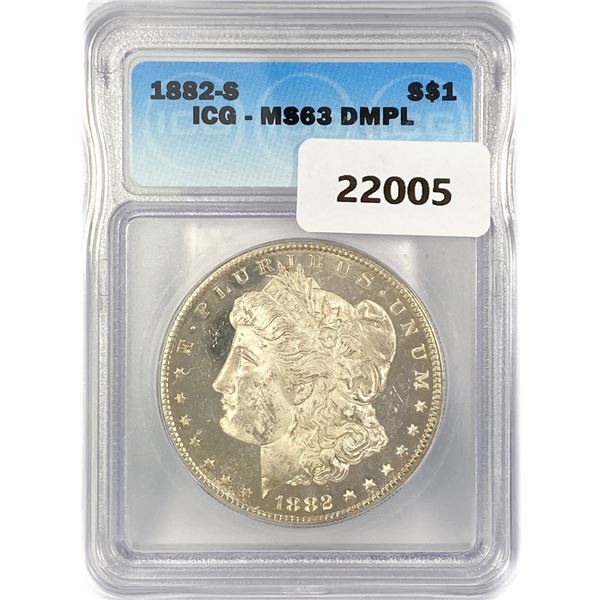 1882-S Morgan Silver Dollar ICG MS63 DMPL
