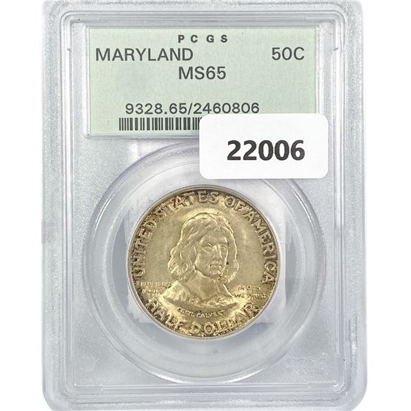 1934 Maryland Half Dollar PCGS MS65