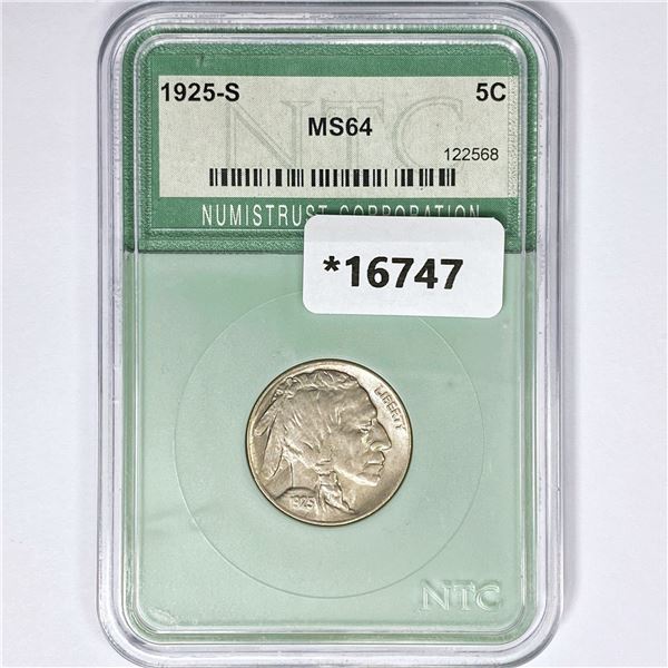 1925-S Buffalo Nickel NTC MS64