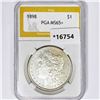 Image 1 : 1898 Morgan Silver Dollar PGA MS65+
