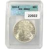 Image 1 : 1921-S Morgan Silver Dollar ICG MS64