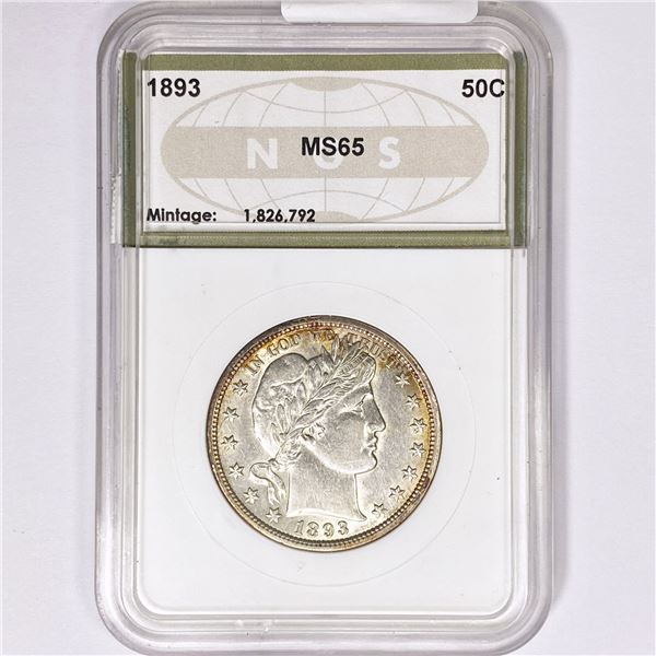 1893 Barber Half Dollar NGS MS65