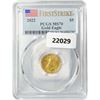 Image 1 : 2022 $5 1/10oz American Gold Eagle PCGS MS70