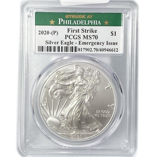 2020-(P) ASE PCGS MS70 1st Strike Emergency Iss