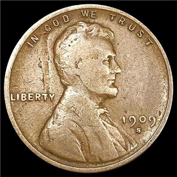 1909-S Wheat Cent NICELY CIRCULATED