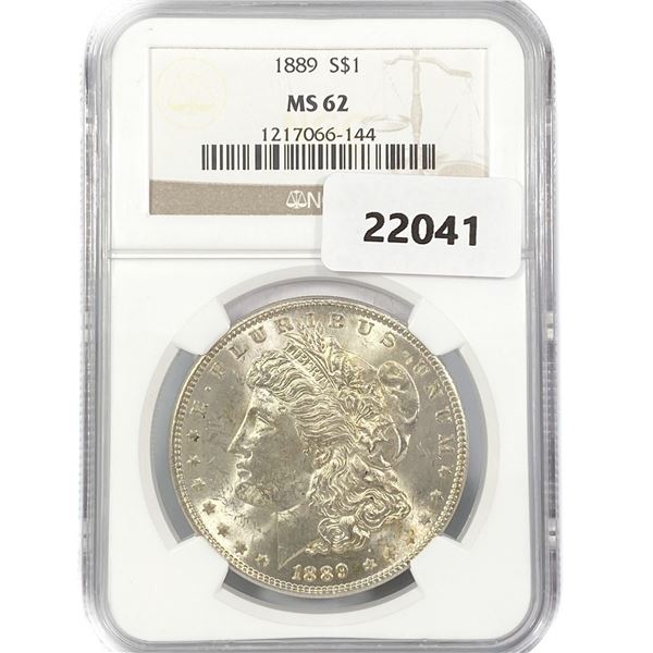 1889 Morgan Silver Dollar NGC MS62