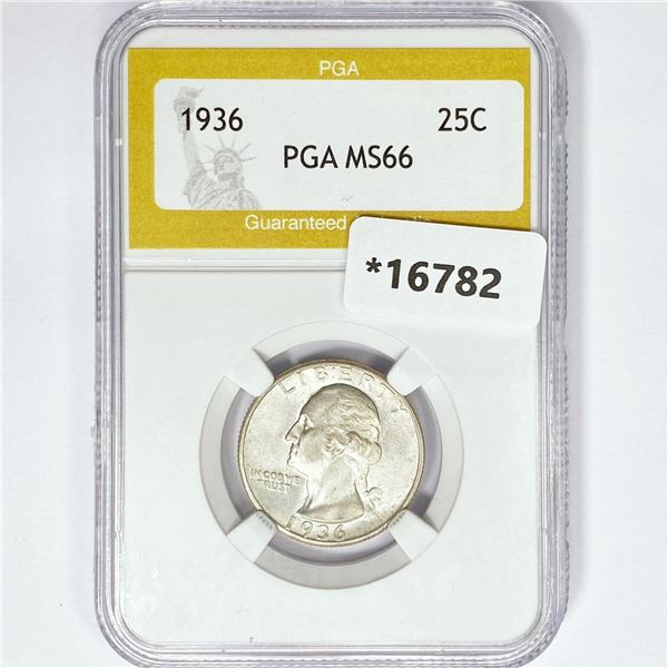 1936 Washington Silver Quarter PGA MS66