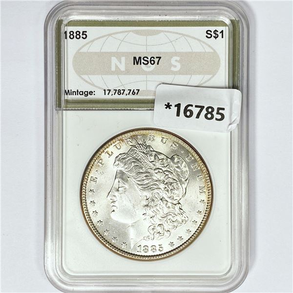 1885 Morgan Silver Dollar NGS MS67