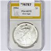 Image 1 : 1994 American Silver Eagle PGA MS70