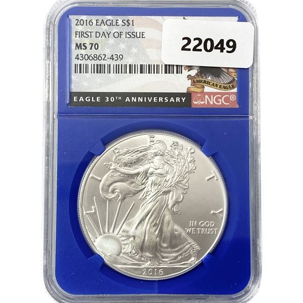 2016 ASE NGC MS70 1st Day 30th Ann