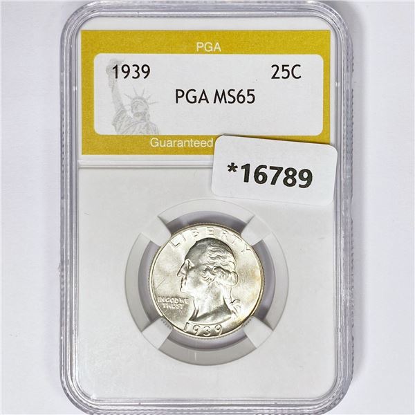 1939 Washington Silver Quarter PGA MS65