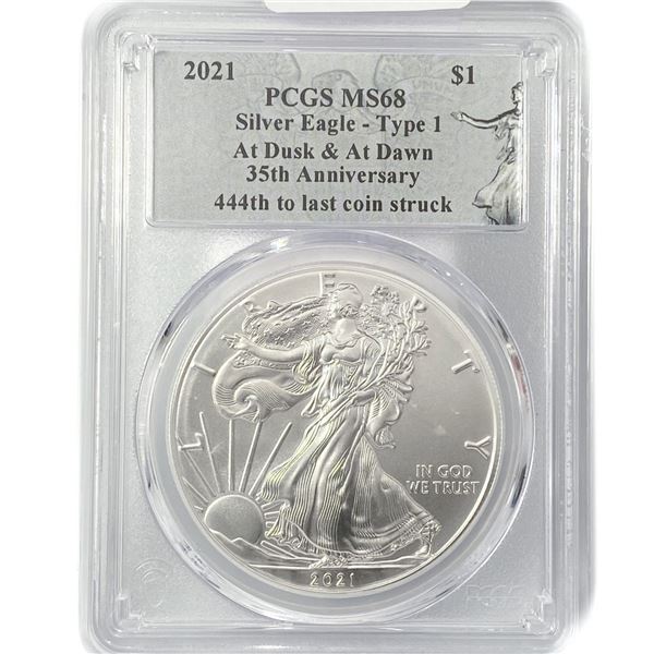 2021 ASE Dusk & Dawn PCGS MS68 Ty 1 35th Ann