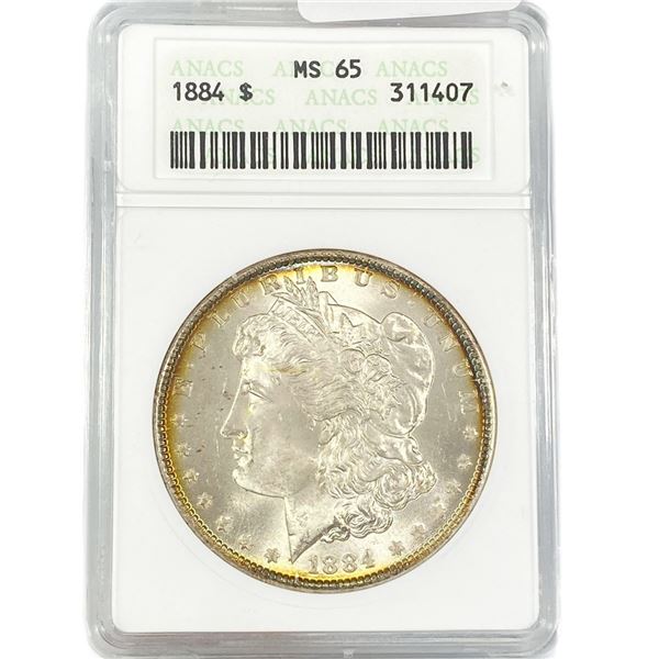 1884 Morgan Silver Dollar ANACS MS65