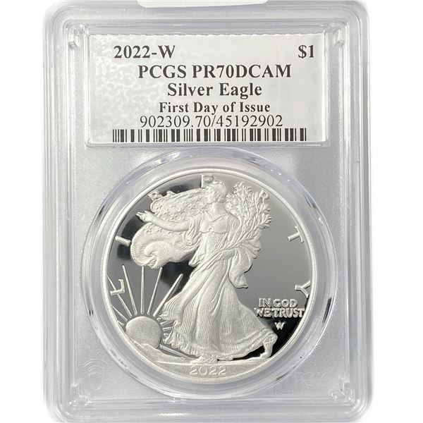 2022-W ASE PCGS PR70 DCAM 1st Day