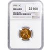 Image 1 : 1932 Wheat Cent NGC MS66 RD