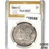 Image 1 : 1884-CC Morgan Silver Dollar PGA MS65