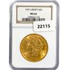 Image 1 : 1907 $20 Gold Double Eagle NGC MS62