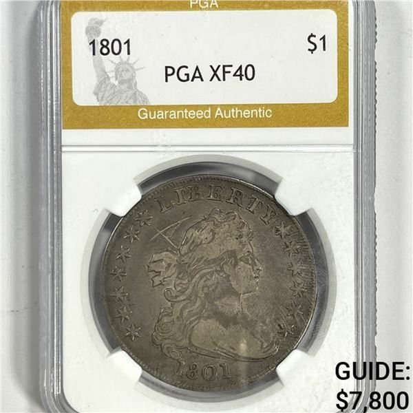 1801 Draped Bust Dollar PGA XF40