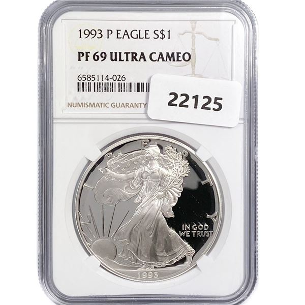 1993-P American Silver Eagle NGC PF69 UC
