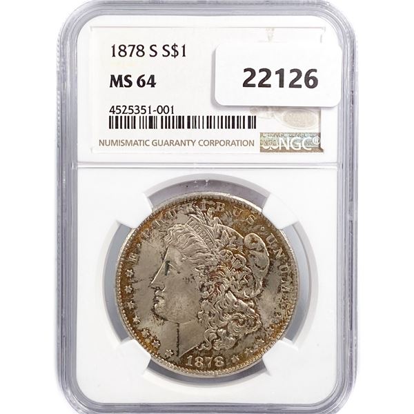 1878-S Morgan Silver Dollar NGC MS64