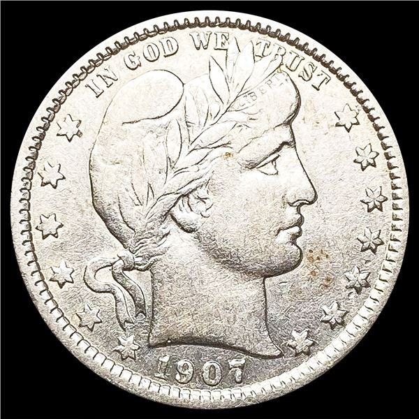 1907 Barber Quarter NEARLY UNCIRCULATED