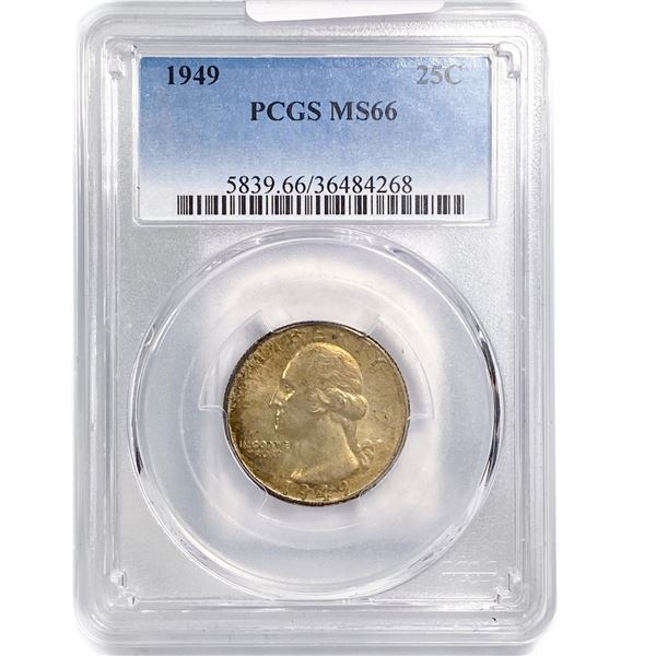 1949 Washington Silver Quarter PCGS MS66