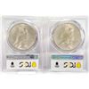 Image 2 : 1922-D Set (2) Silver Peace Dollar PCGS MS61
